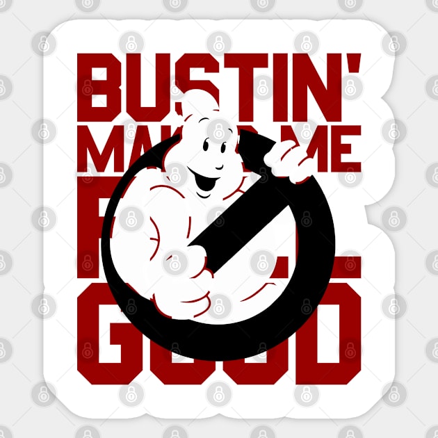 Bustin Ghost Feel Good Sticker by ManulaCo